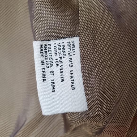 Vtg Y2K Cache Lamb Leather Fur Trim Sueded Gemstone Jacket Size Medium - Picture 14 of 16